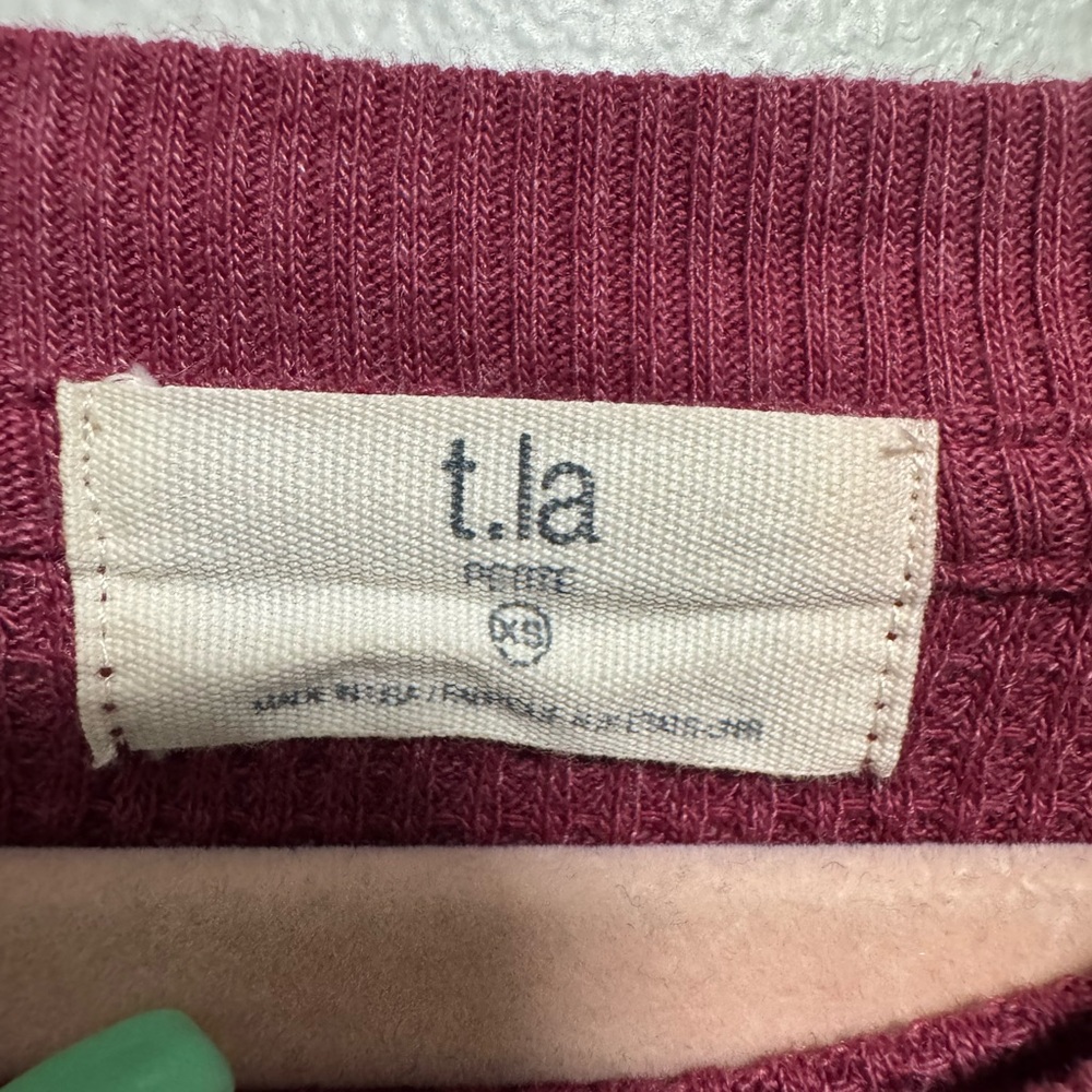 Anthropologie Tie Dye Waffle Knit Sweater Long Sleeve Shirt from t.la - Picture 7 of 9